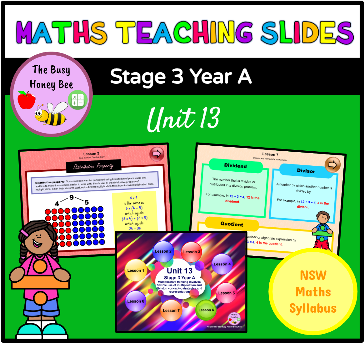 Stage 3 Year A Term 3 Maths Teaching Slides Mega Bundle