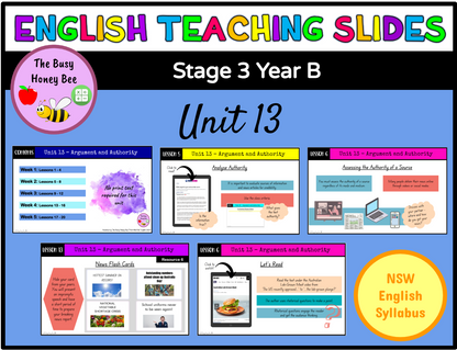 Stage 3 Year B Term 3 English Teaching Slides Mega Bundle