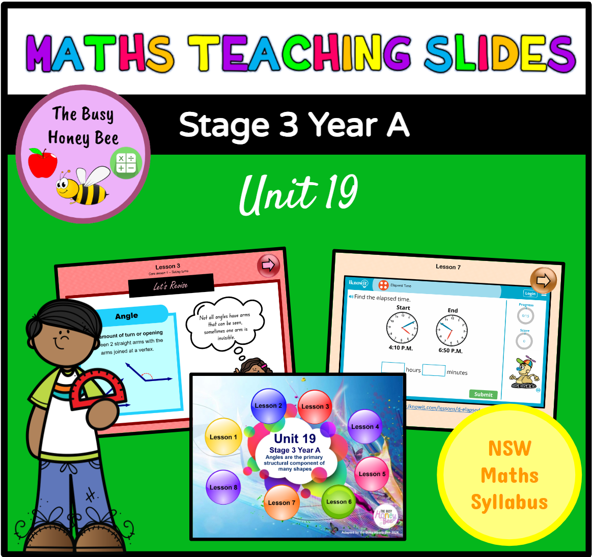 Stage 3 Year A Term 4 Maths Teaching Slides Mega Bundle