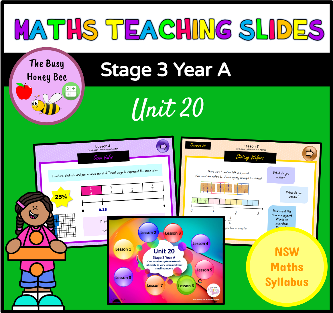 Stage 3 Year A Term 4 Maths Teaching Slides Mega Bundle