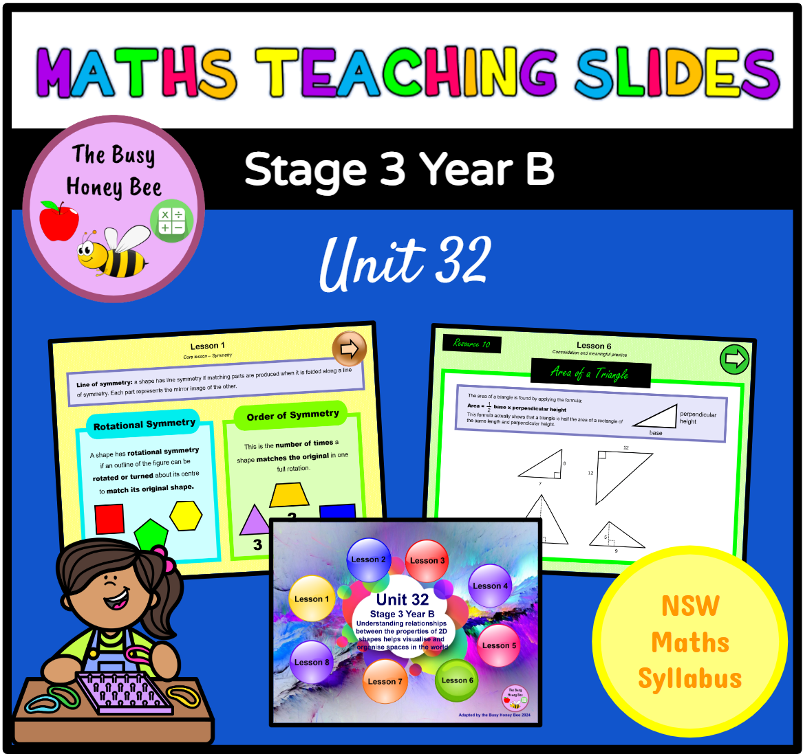 Stage 3 Year B Term 3 Maths Teaching Slides Mega Bundle