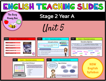 Stage 2 Year A Term 3 English Teaching Slides Mega Bundle