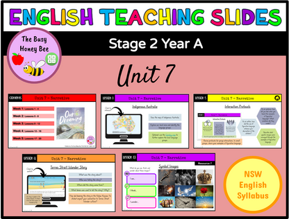 Stage 2 Year A Term 4 English Teaching Slides Mega Bundle