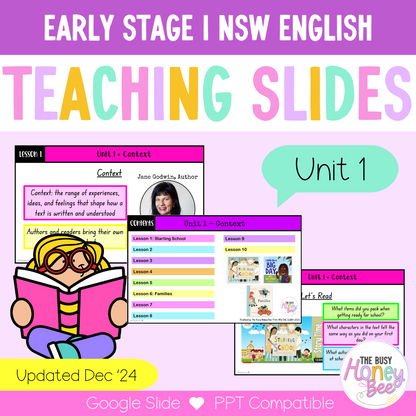 Early Stage 1 Term 1 English Teaching Slides Mega Bundle