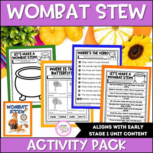 Wombat Stew by Marcia Vaughan Activity Pack