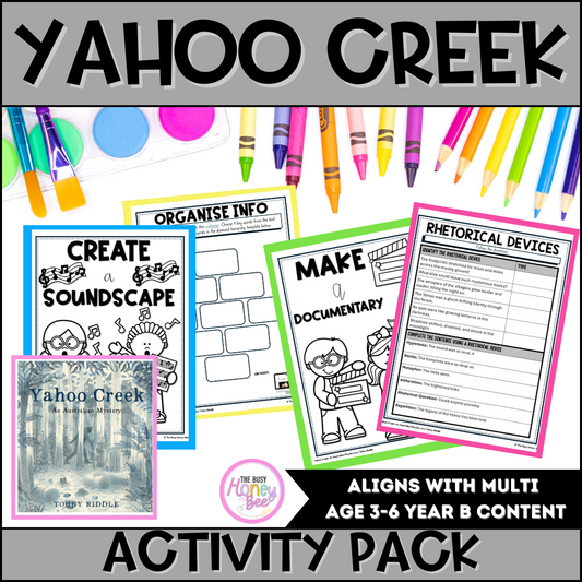 Yahoo Creek: An Australian Mystery by Tohby Riddle Activity Pack