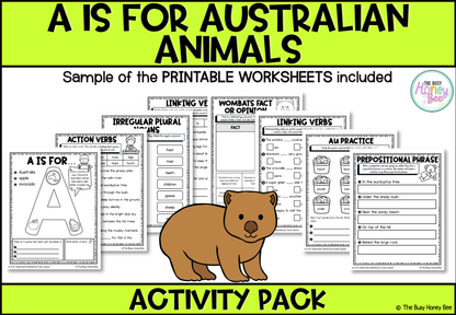A is for Australian Animals Activity Pack - Activity Pack