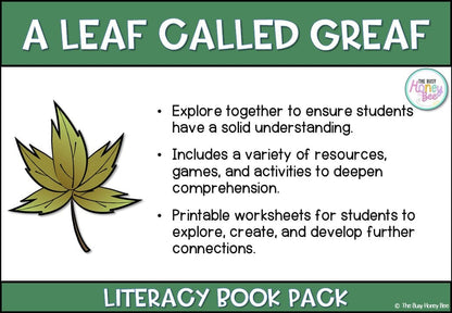A Leaf Called Greaf - CBCA 2025 - Literacy Book Pack - Activity Pack