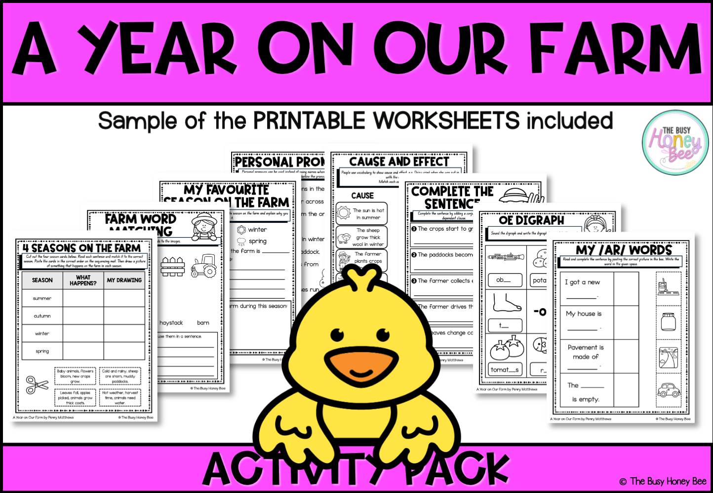A Year on Our Farm Activity Pack -