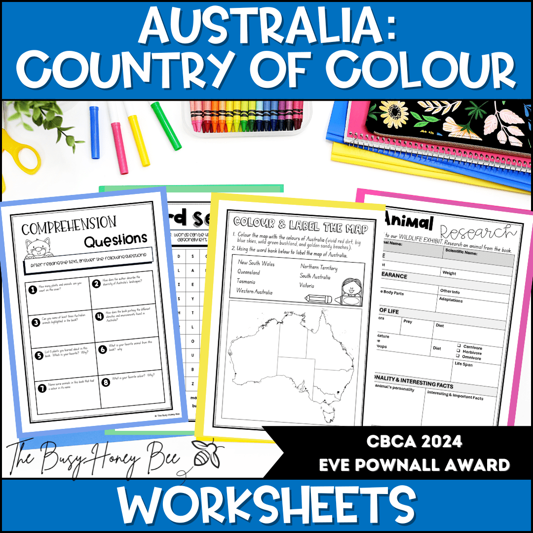 Australia Country of Colour - CBCA 2024 - Literacy Book Pack - Activity Pack