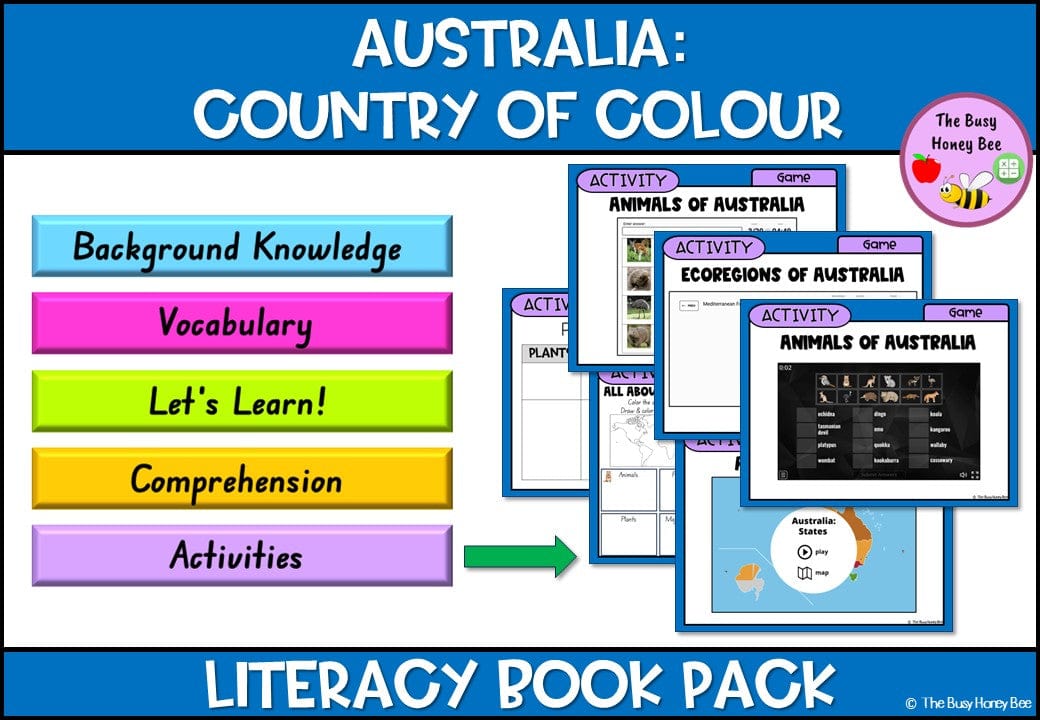 Australia Country of Colour - CBCA 2024 - Literacy Book Pack - Activity Pack