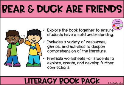 Bear and Duck are Friends - CBCA 2024 - Literacy Book Pack - Activity Pack