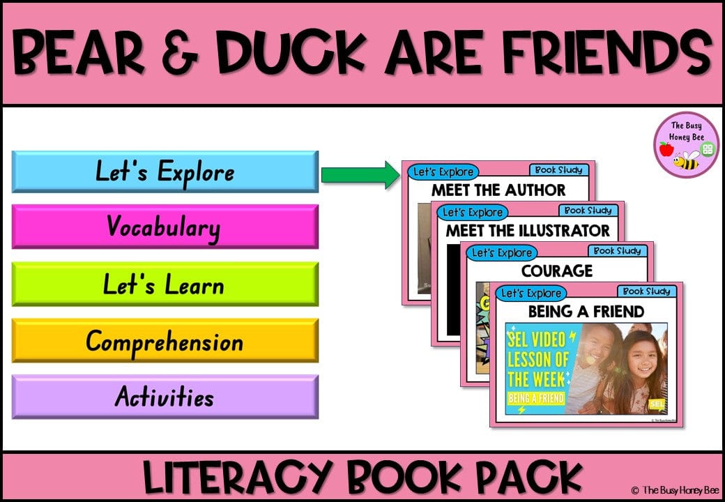 Bear and Duck are Friends - CBCA 2024 - Literacy Book Pack - Activity Pack