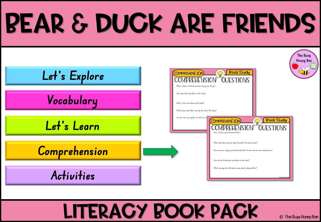 Bear and Duck are Friends - CBCA 2024 - Literacy Book Pack - Activity Pack
