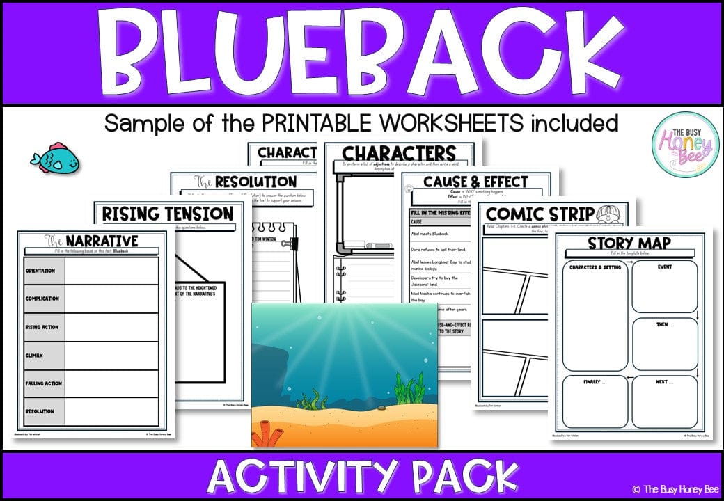 Blueback by Tim Winton Activity Pack -
