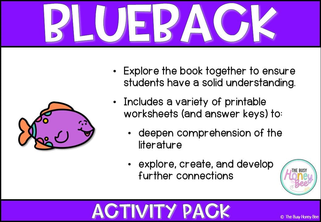 Blueback by Tim Winton Activity Pack -