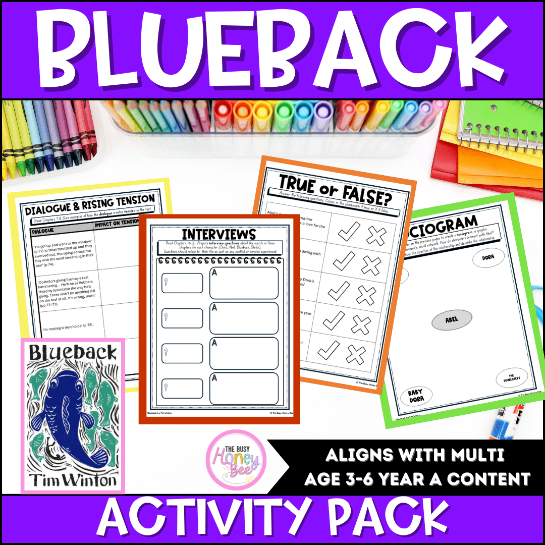 Blueback by Tim Winton Activity Pack -