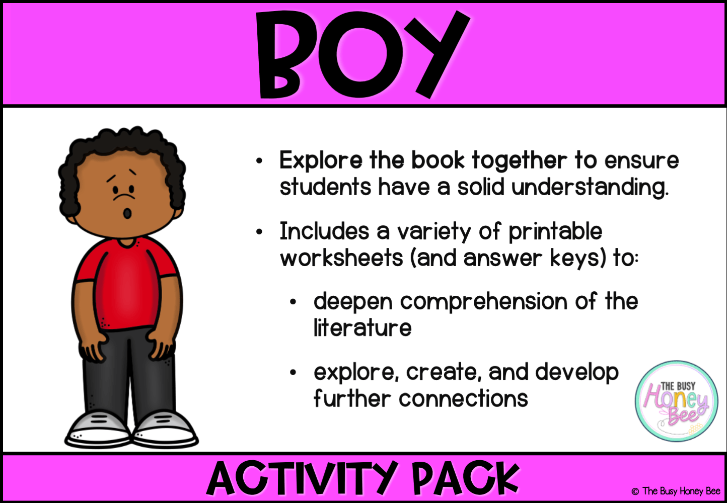 Boy by Phil Cummings Activity Pack - Activity Pack