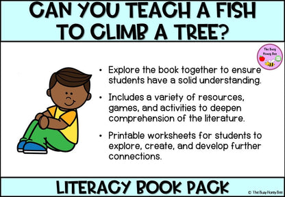 Can you Teach a Fish to Climb - CBCA 2024 - Literacy Book Pack - Activity Pack