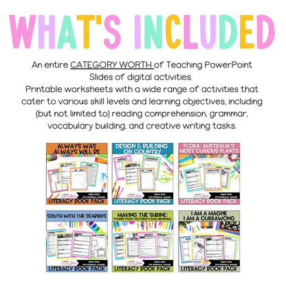 CBCA 2025 - Eve Pownall Category - Literacy Book Pack MEGA Bundle - Activity Pack