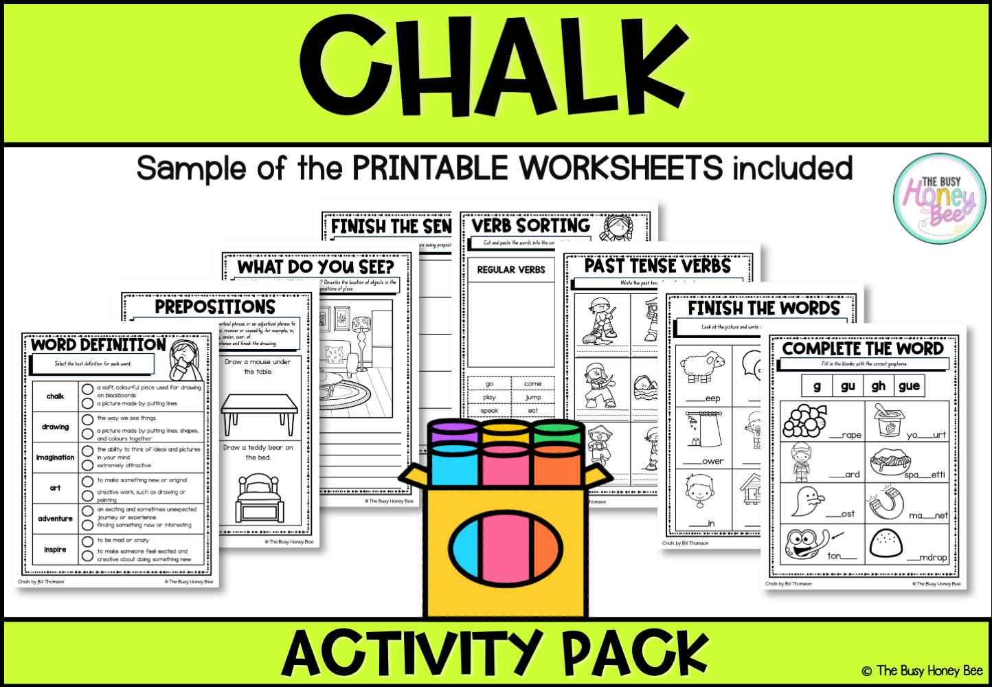 Chalk by Bill Thomson Activity Pack -