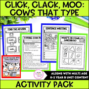 Click, Clack, Moo: Cows that Type by Doreen Cronin Activity Pack - Activity Pack