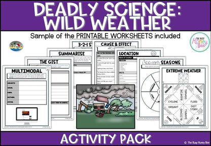 Deadly Science – Wild Weather: Book 2 edited by Corey Tutt Activity Pack -