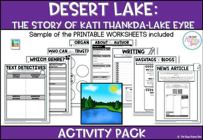 Desert Lake by Pamela Freeman Activity Pack -