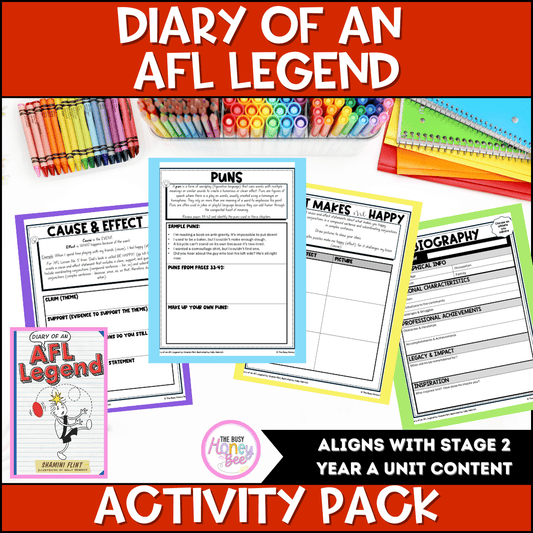 Diary of an AFL Legend Activity Pack - Activity Pack