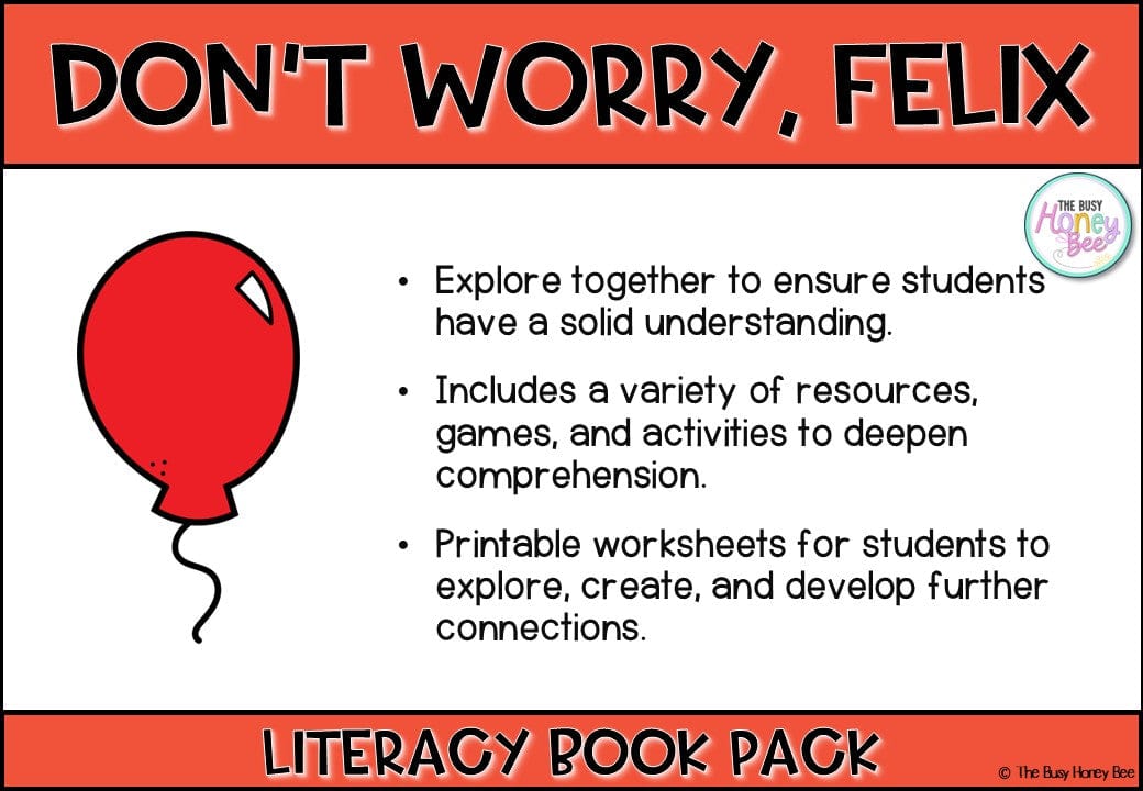 Don’t Worry, Felix by Yohann Devezy and Katharine Alice - CBCA 2025 - Literacy Book Pack - Activity Pack