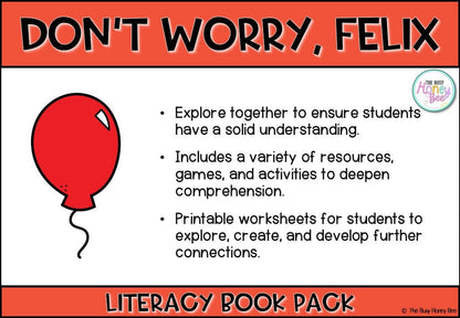 Don’t Worry, Felix by Yohann Devezy and Katharine Alice - CBCA 2025 - Literacy Book Pack - Activity Pack