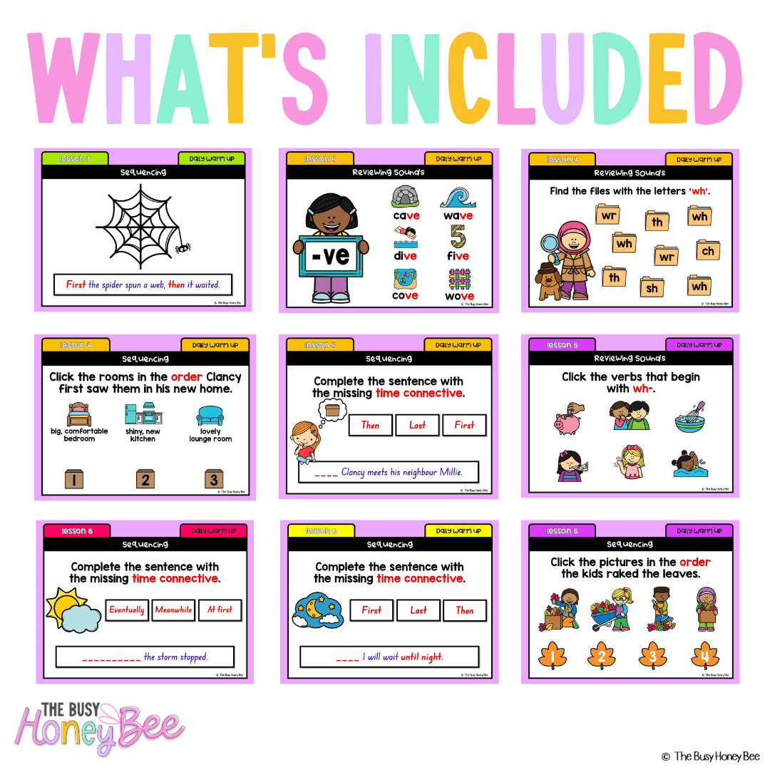 Early Stage 1 English Daily Warm Up Unit 12 - Warm Ups | Revision