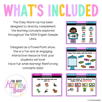 Early Stage 1 Australian | NSW English Daily Review | Warm-Up Unit 13 - Warm Ups | Revision