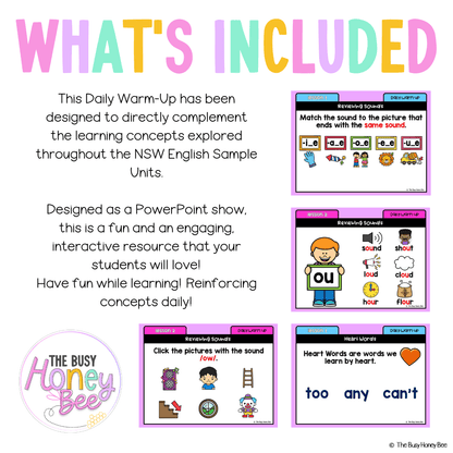 Early Stage 1 English Daily Warm Up Unit 16 - Warm Ups | Revision