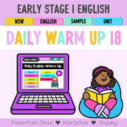 Early Stage 1 Australian | NSW English Daily Review | Warm-Up Unit 18 - Warm Ups | Revision