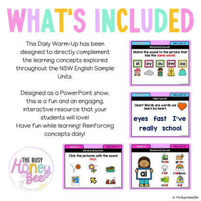 Early Stage 1 Australian | NSW English Daily Review | Warm-Up Unit 18 - Warm Ups | Revision