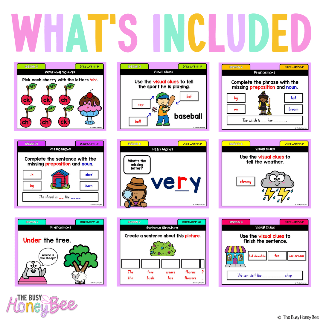Early Stage 1 Australian | NSW English Daily Review | Warm-Up Unit 9 - Warm Ups | Revision