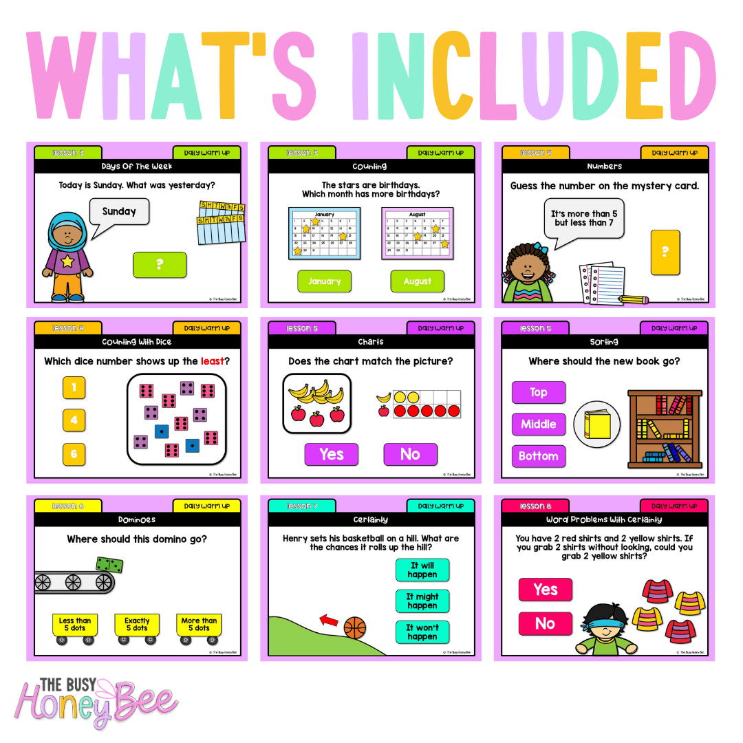 Early Stage 1 Australian | NSW Math Daily Review | Warm-Up Term 4 Mega Bundle - Warm Up | Revision