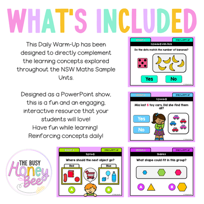 Early Stage 1 Australian | NSW Math Daily Review | Warm-Up Unit 1 - Warm Up | Revision