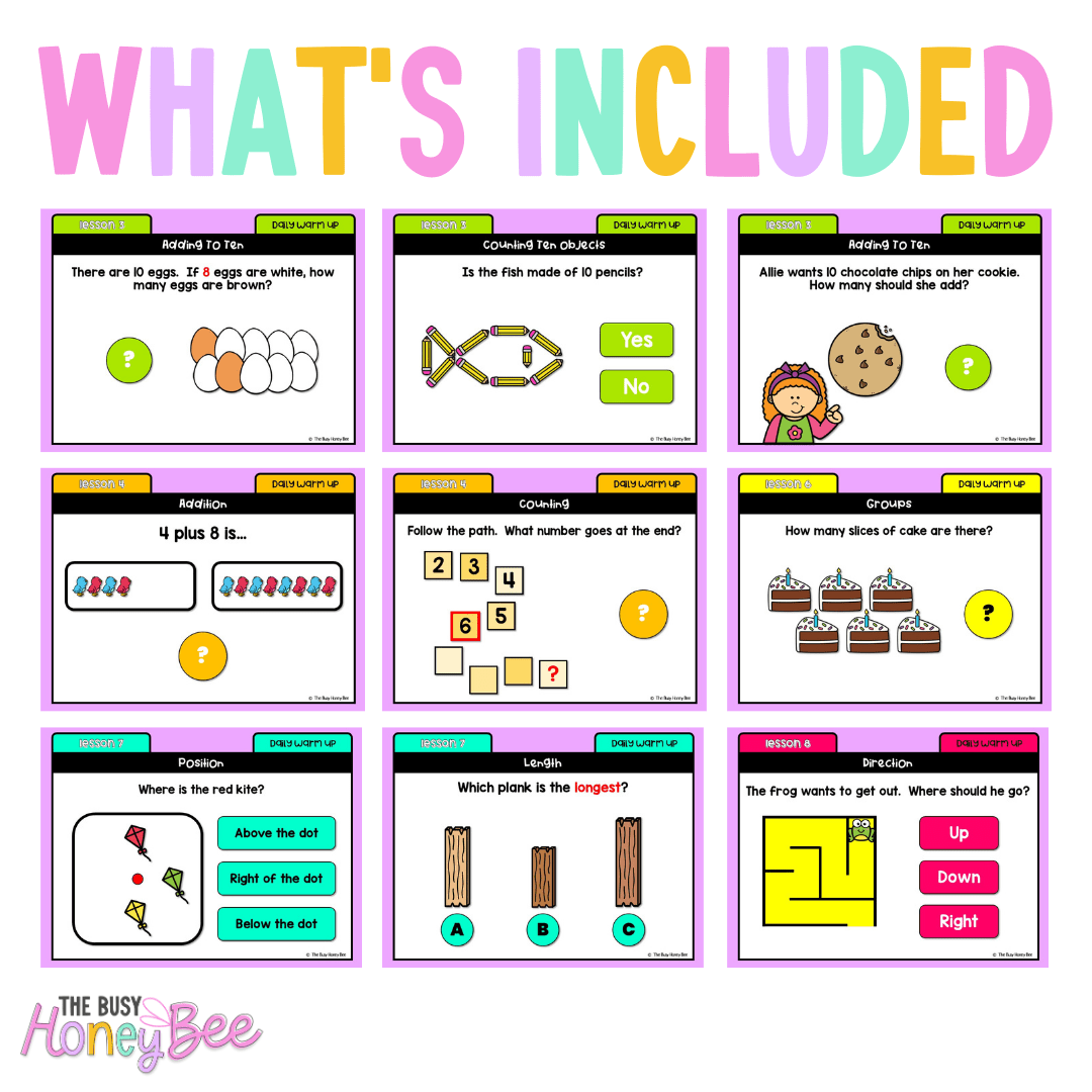 Early Stage 1 Australian | NSW Math Daily Review | Warm-Up Unit 10 - Warm Up | Revision