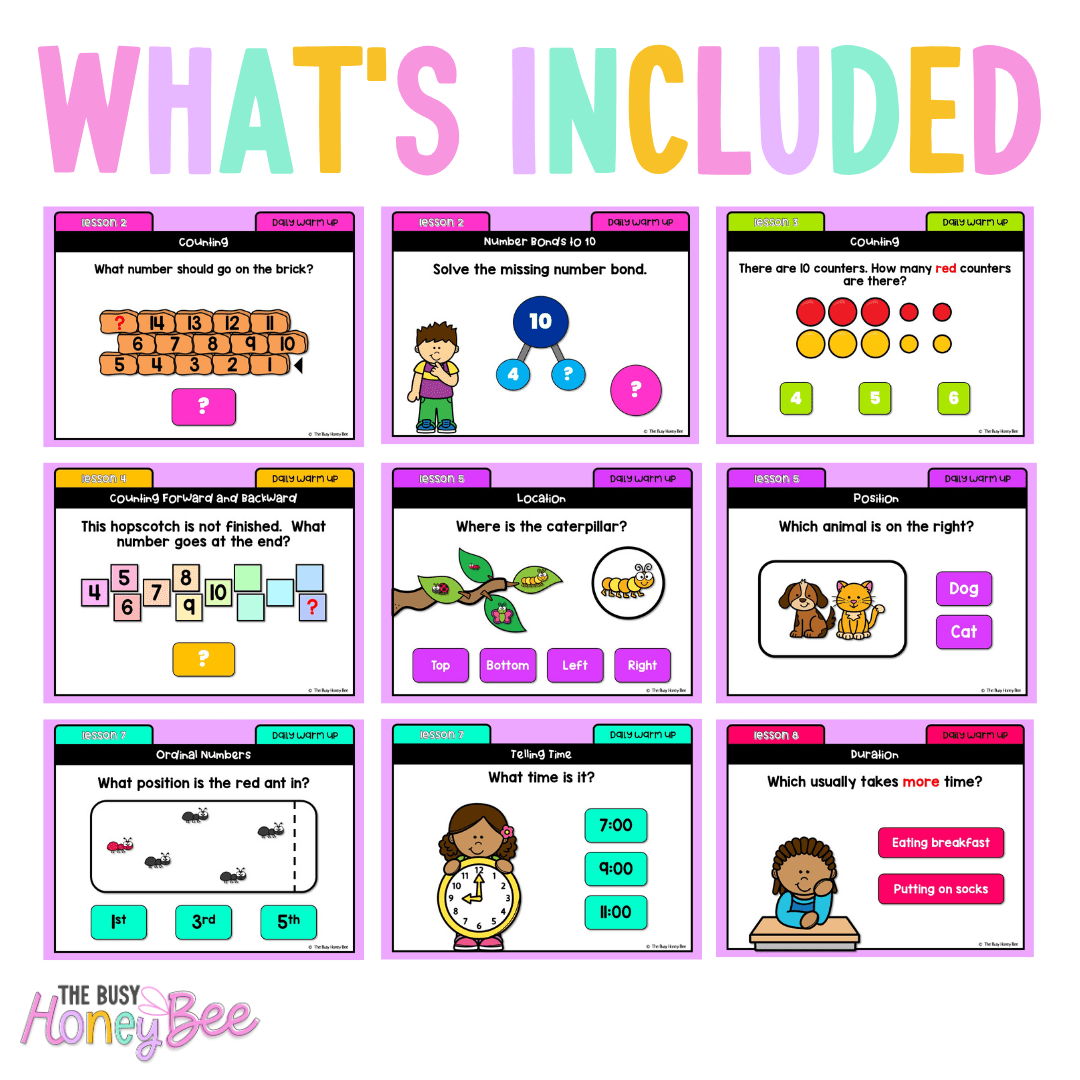 Early Stage 1 Australian | NSW Math Daily Review | Warm-Up Unit 11 - Warm Up | Revision