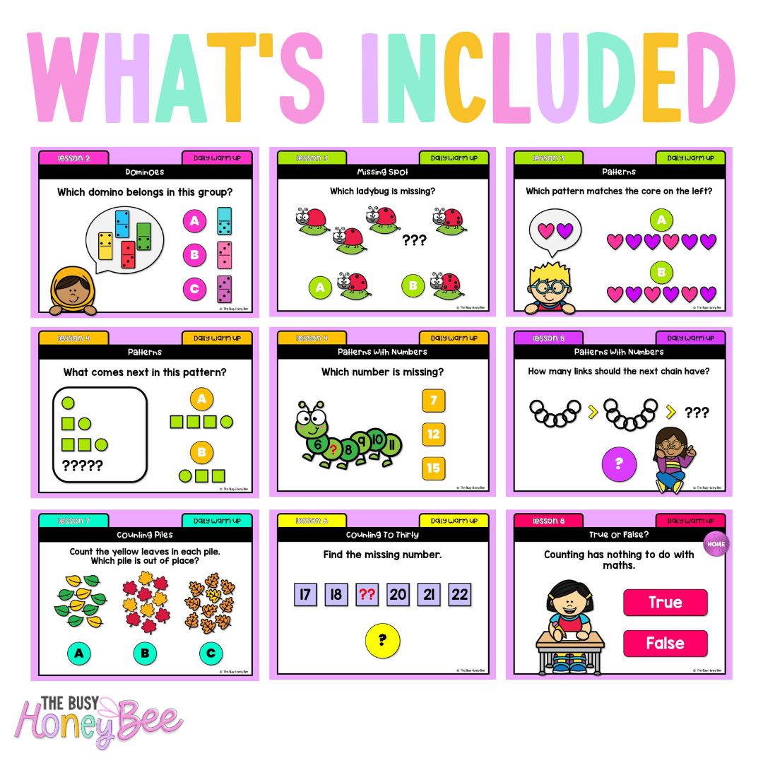 Early Stage 1 Australian | NSW Math Daily Review | Warm-Up Unit 12 - Warm Up | Revision