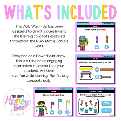 Early Stage 1 Australian | NSW Math Daily Review | Warm-Up Unit 14 - Warm Up | Revision