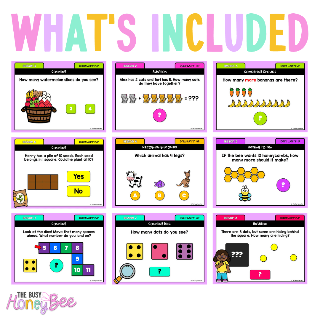 Early Stage 1 Australian | NSW Math Daily Review | Warm-Up Unit 16 - Warm Up | Revision