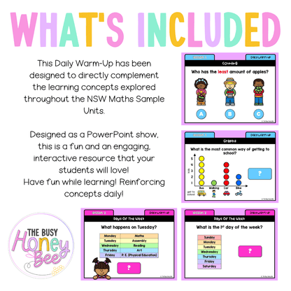 Early Stage 1 Australian | NSW Math Daily Review | Warm-Up Unit 18 - Warm Up | Revision