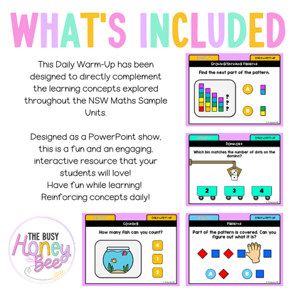 Early Stage 1 Australian | NSW Math Daily Review | Warm-Up Unit 2 - Warm Up | Revision