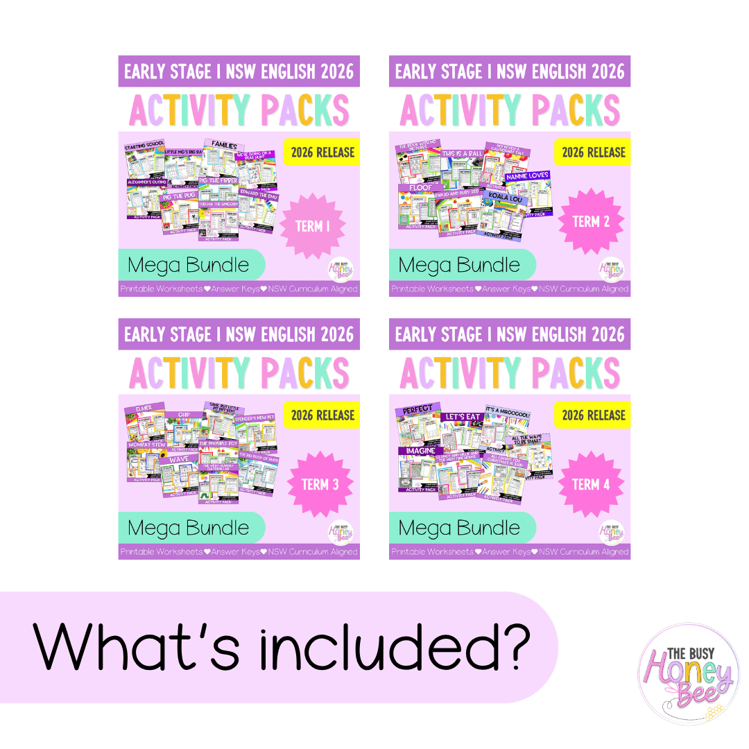 Early Stage 1 English Activity Pack ULTIMATE Mega Bundle - Activity Pack