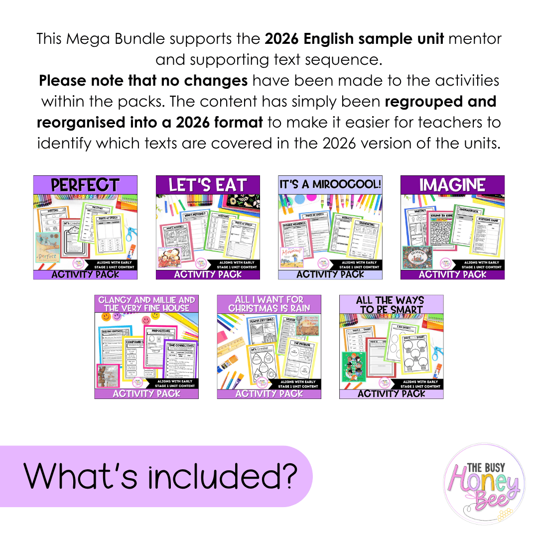 Early Stage 1 English Activity Pack ULTIMATE Mega Bundle - Activity Pack