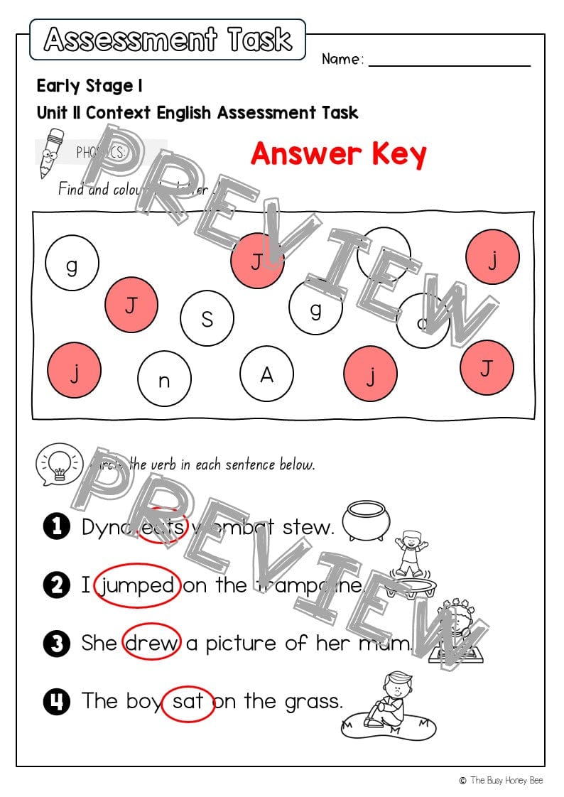 Early Stage 1 English Assessment Unit 11 Context - Assessment