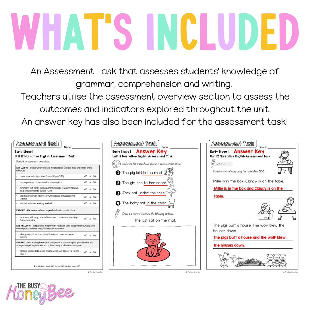 Early Stage 1 English Assessment Unit 12 Narrative - Assessment